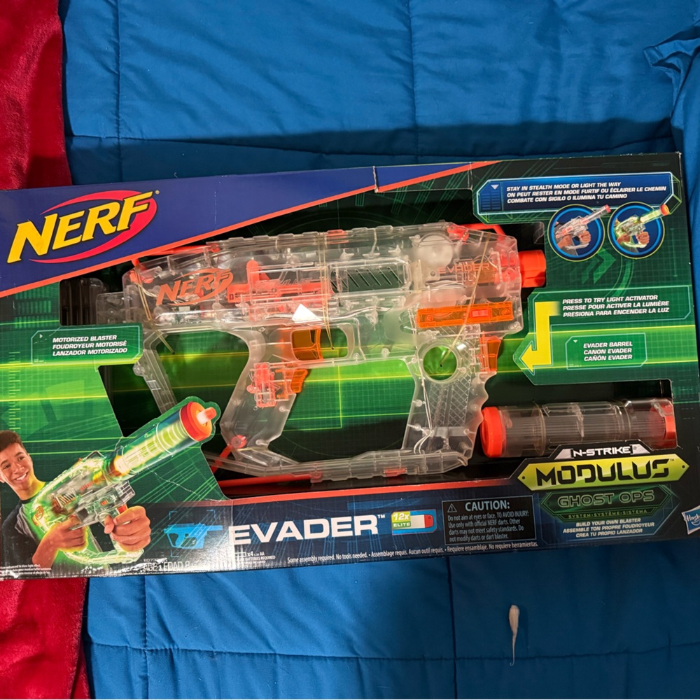 NERF Modulus Ghost Ops Evader Blaster - Transparent and Orange